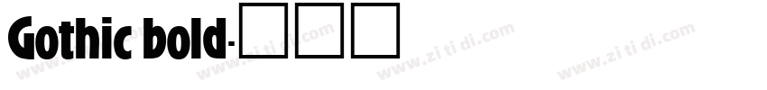 Gothic bold字体转换